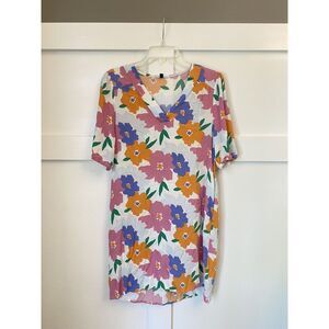 Michelle McDowell Hazel Sweeten‎ the Day Bubblegum Women's Rayon Dress, Medium